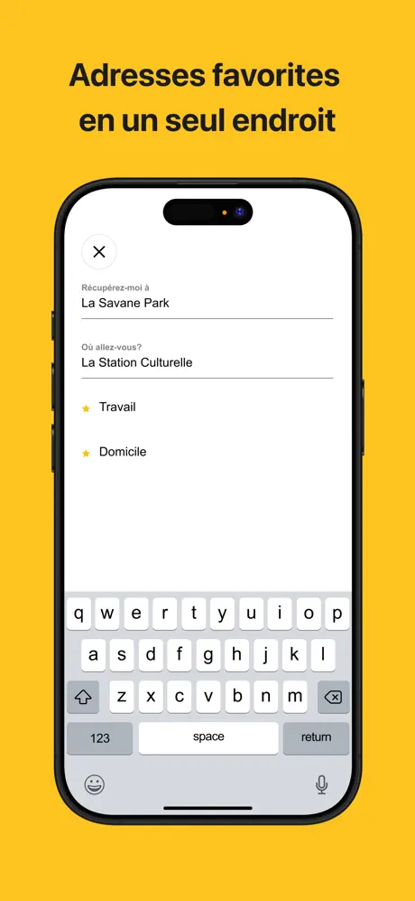 Application AntillesTaxi : enregistrer ses adresses favorites
