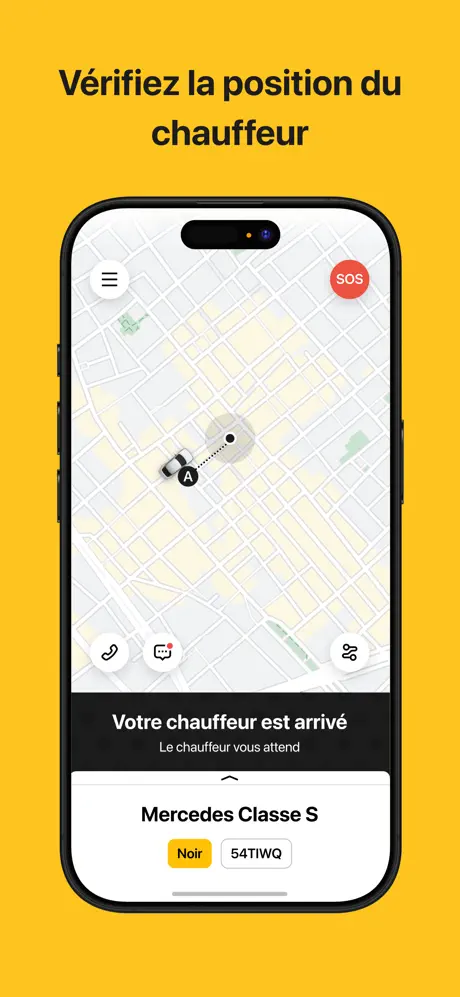 Application AntillesTaxi : suivre la position du chauffeur sur la carte