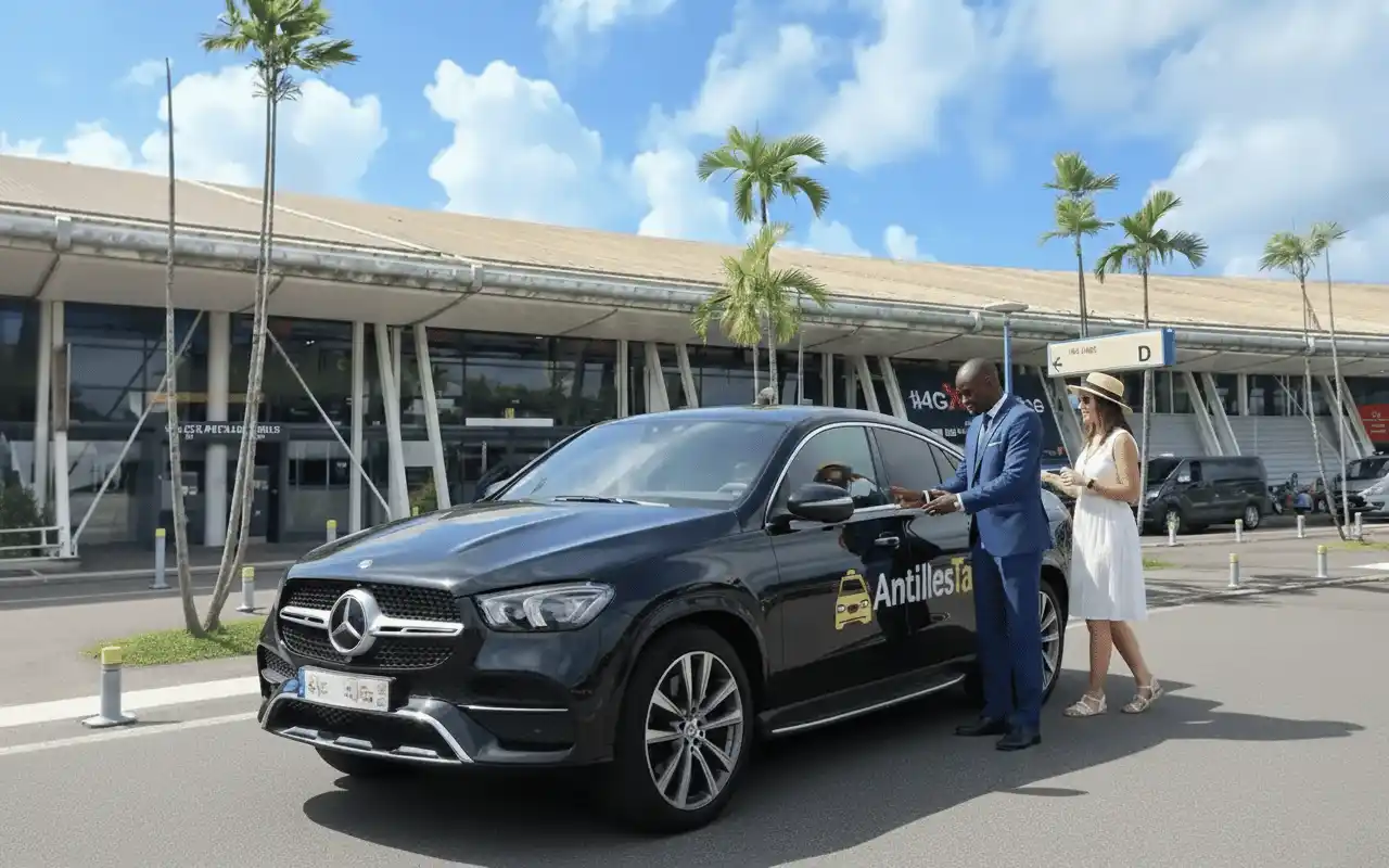 Prise en charge client de l'alternative n°1 de Uber en Martinique qui est AntillesTaxi